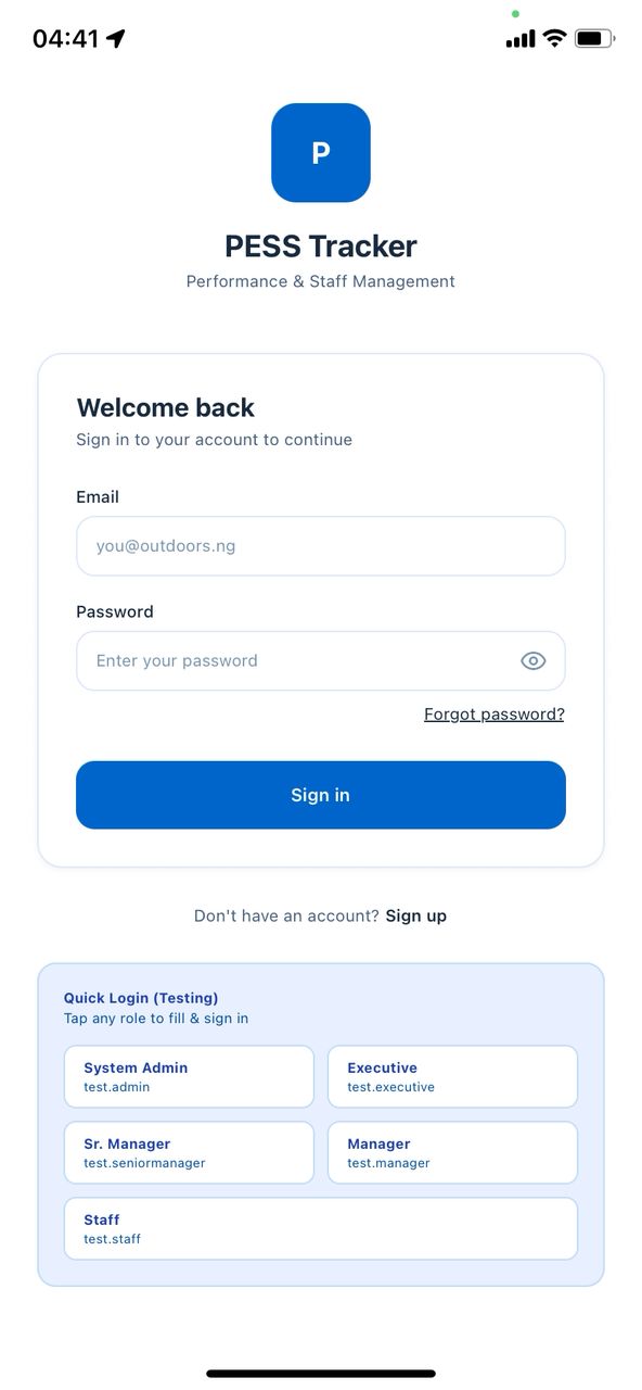 PESS Tracker Mobile
